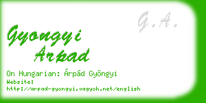 gyongyi arpad business card