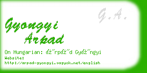 gyongyi arpad business card